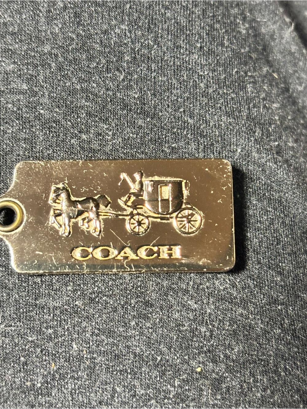 Coach Gold Carriage Metal Tag Accent
